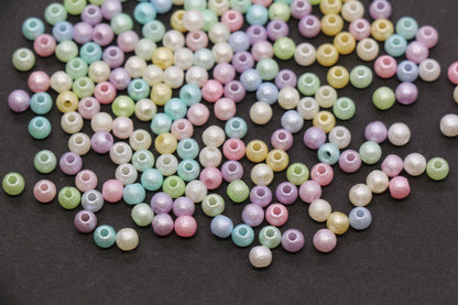 4mm Pearlized Acrylic Wrinkle Beads Mix #3978