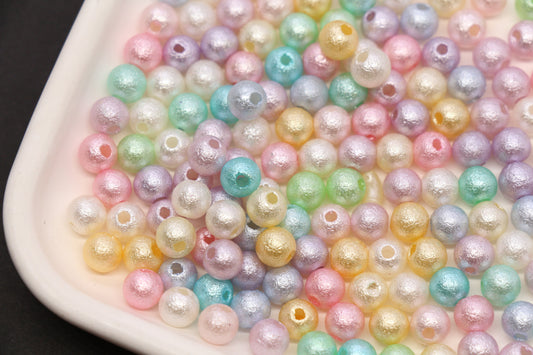 6mm Pearlized Acrylic Wrinkle Beads Mix #3977