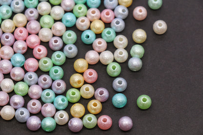 6mm Pearlized Acrylic Wrinkle Beads Mix #3977
