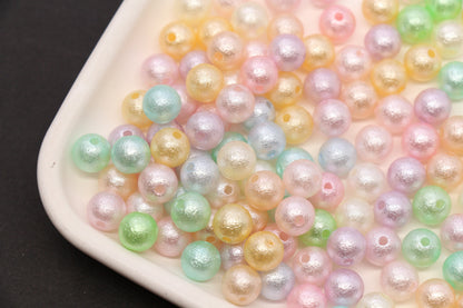 8mm Pastel Pearlized Wrinkle Beads Mix #3976