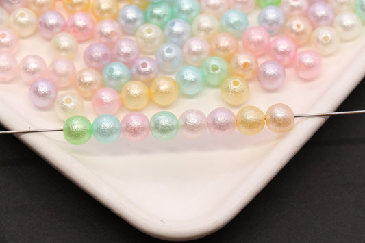 8mm Pastel Pearlized Wrinkle Beads Mix #3976
