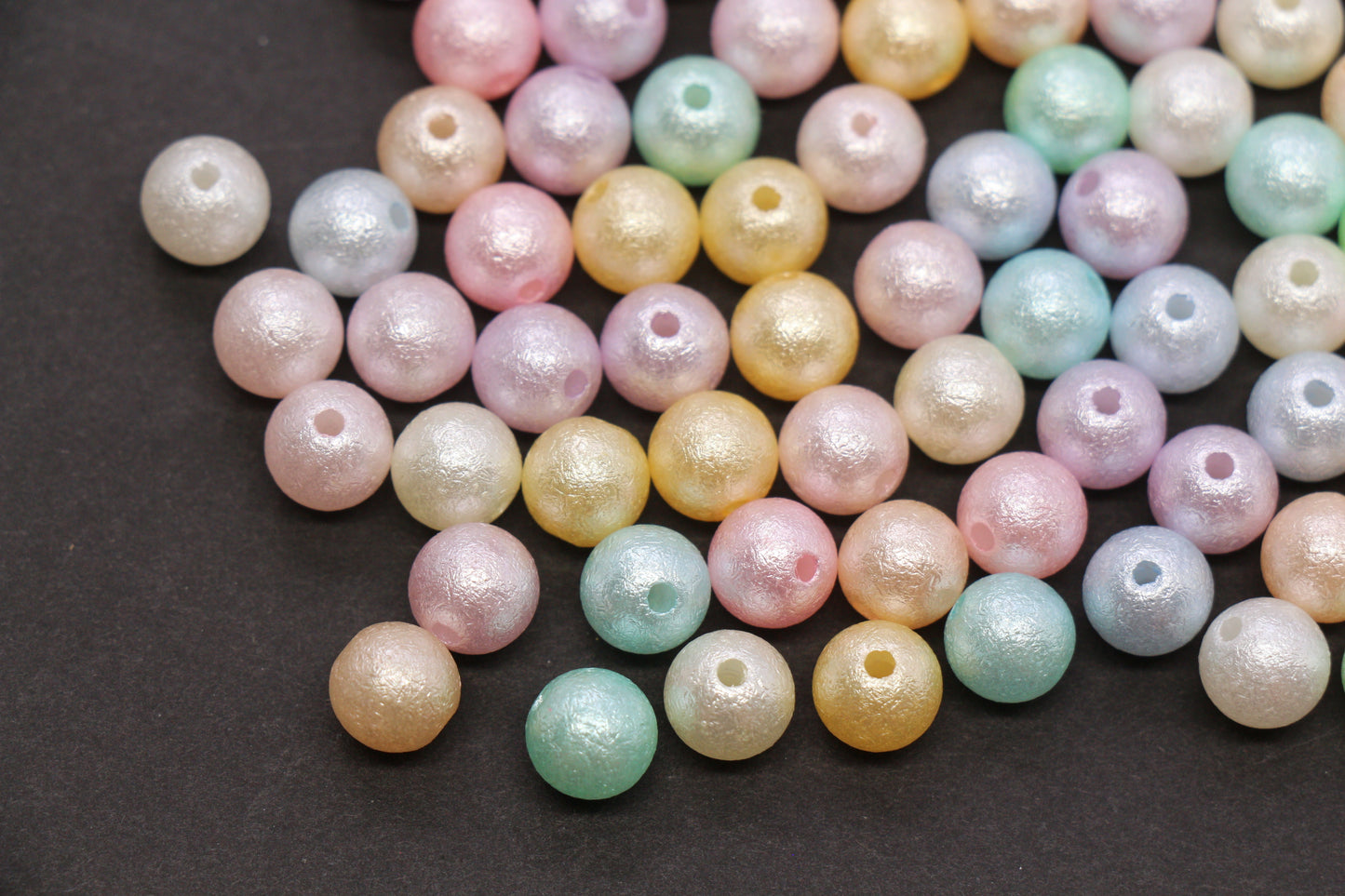 8mm Pastel Pearlized Wrinkle Beads Mix #3976