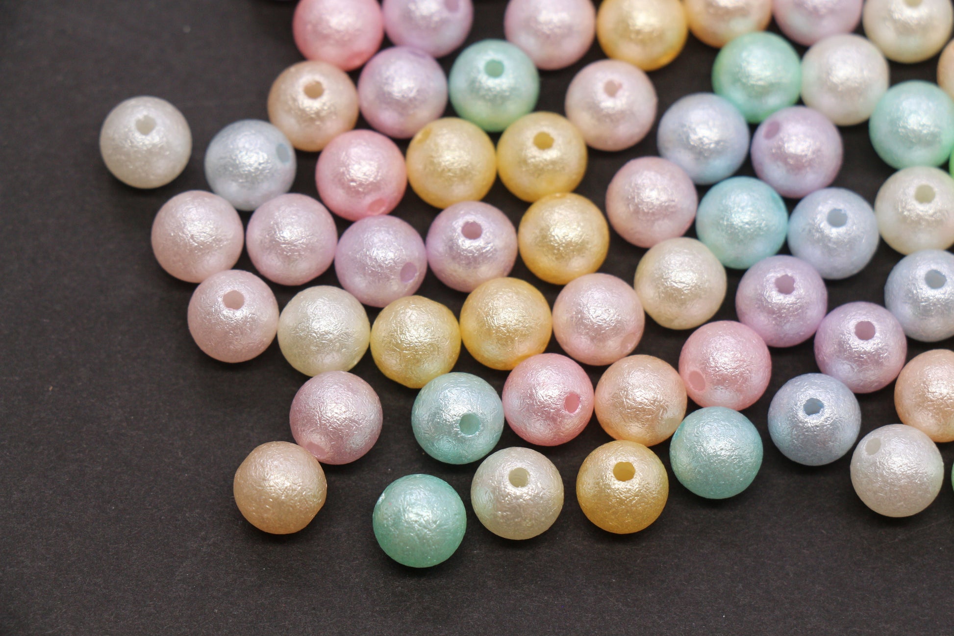 8mm Pastel Pearlized Wrinkle Beads Mix #3976