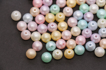 8mm Pastel Pearlized Wrinkle Beads Mix #3976