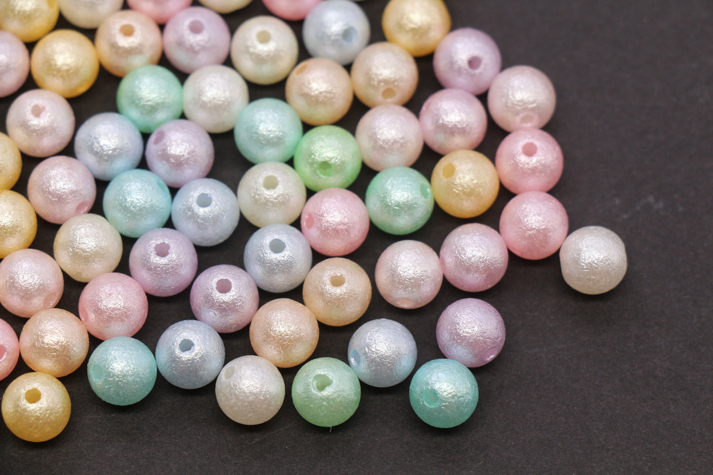 8mm Pastel Pearlized Wrinkle Beads Mix #3976