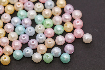 8mm Pastel Pearlized Wrinkle Beads Mix #3976