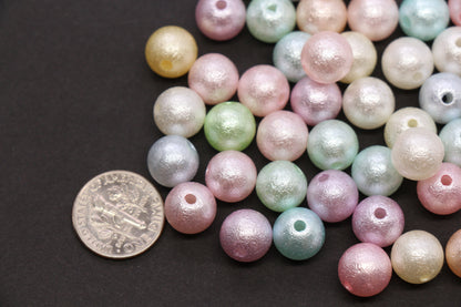 10mm Pearlized Acrylic Wrinkle Beads Mix #3975