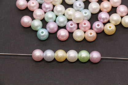 10mm Pearlized Acrylic Wrinkle Beads Mix #3975