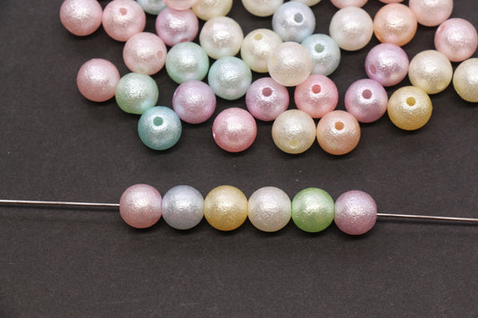 10mm Pearlized Acrylic Wrinkle Beads Mix #3975