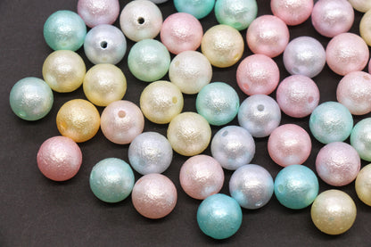 14mm Pearlized Acrylic Wrinkle Beads Mix #3973