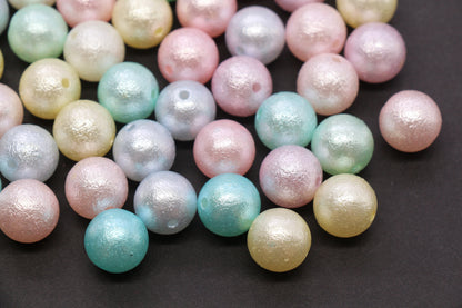 14mm Pearlized Acrylic Wrinkle Beads Mix #3973