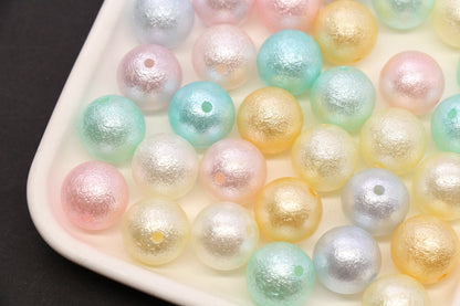 16mm Pearlized Acrylic Wrinkle Beads Mix #3972