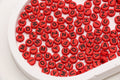 7mm Red Acrylic Letter Beads #45