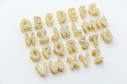 Gold Plated CZ Initial Charm
