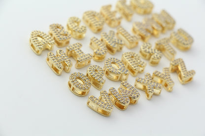 Gold Plated CZ Initial Charm