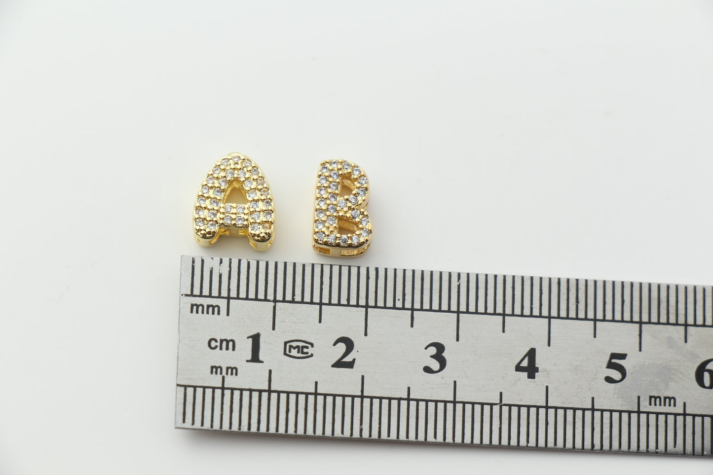Gold Plated CZ Initial Charm