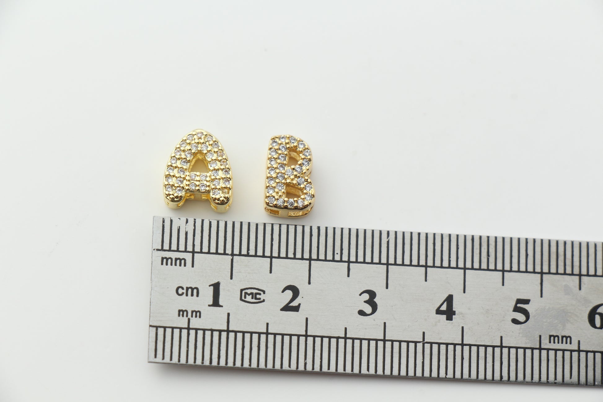 Gold Plated CZ Initial Charm