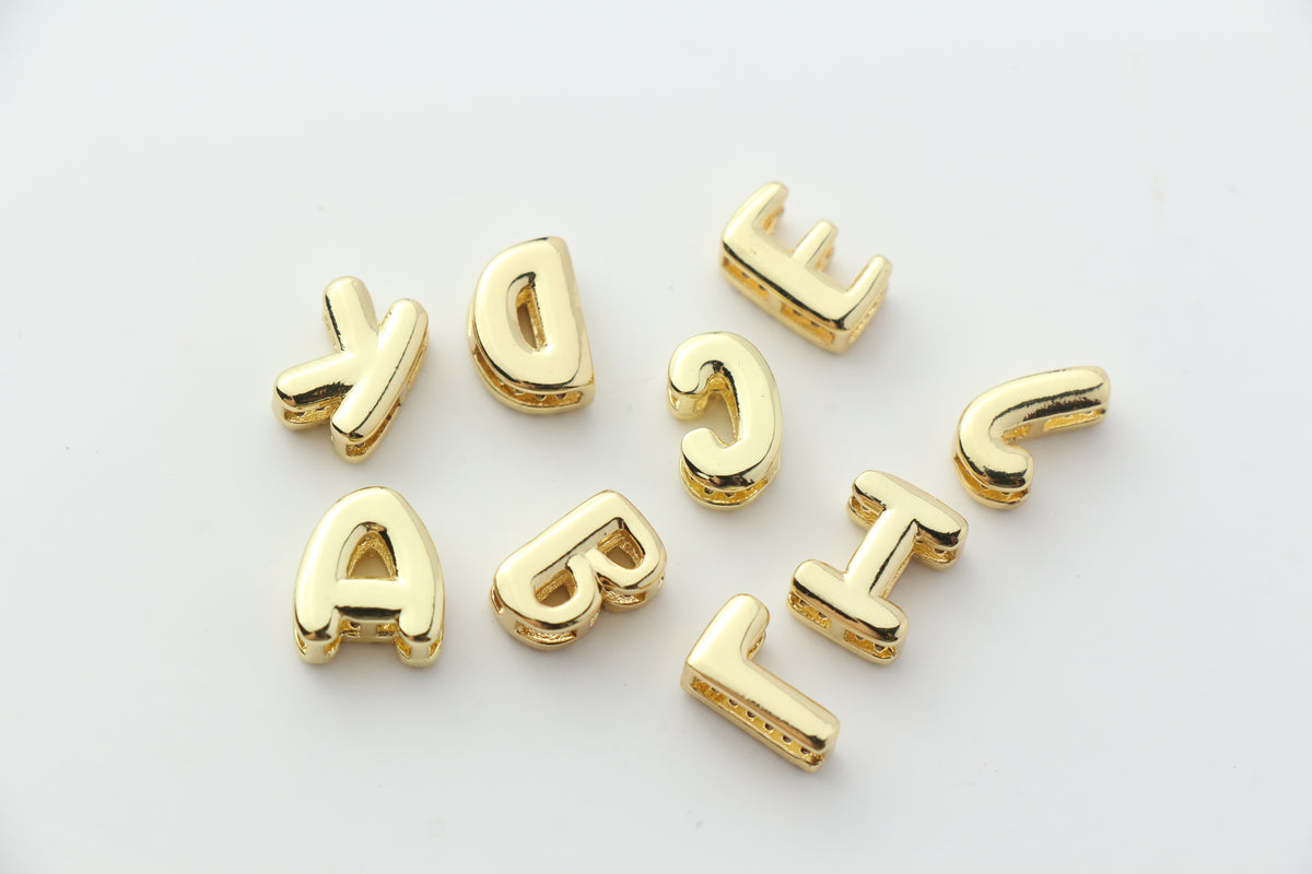 Gold Plated CZ Initial Charm