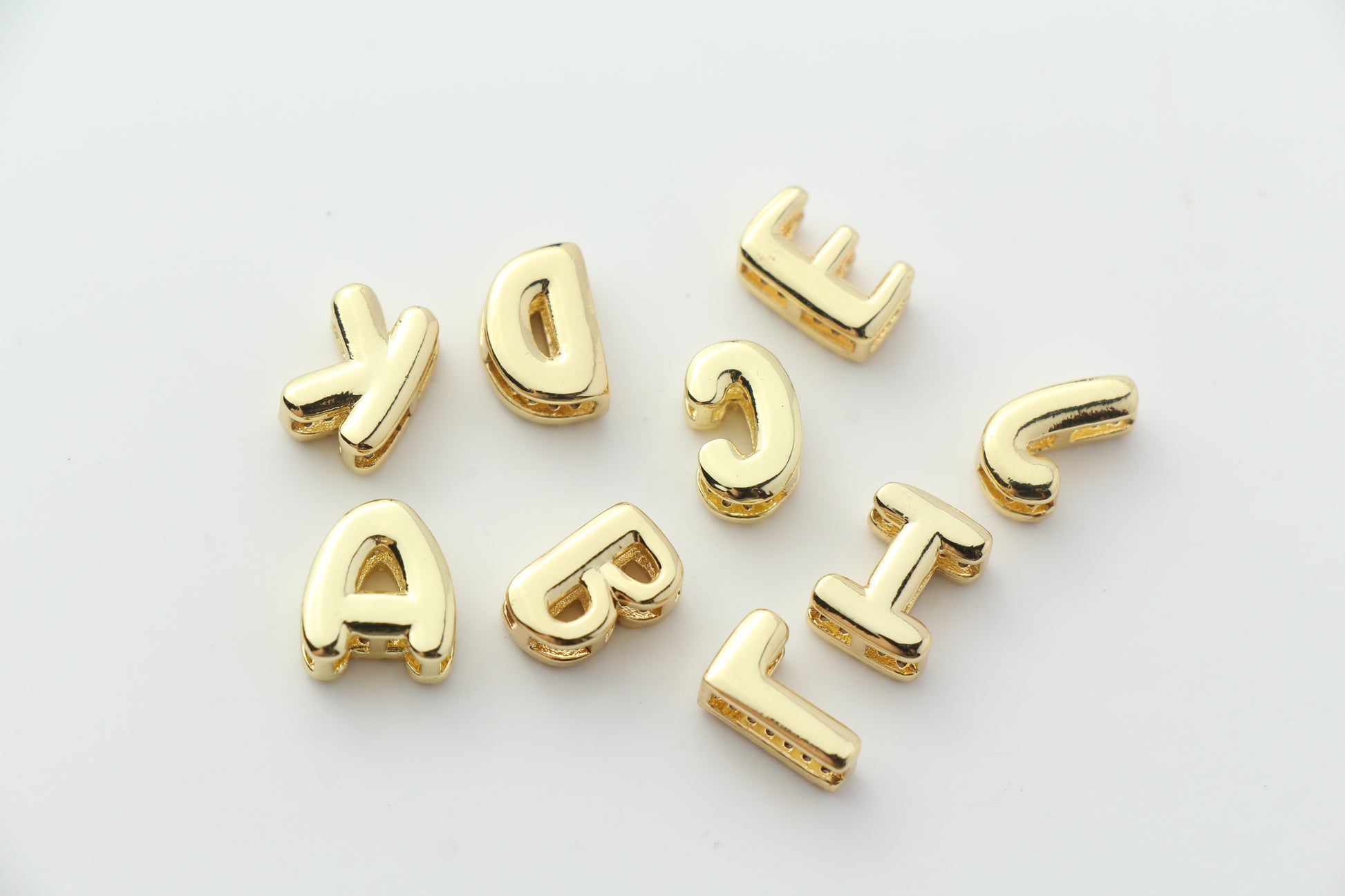 Gold Plated CZ Initial Charm