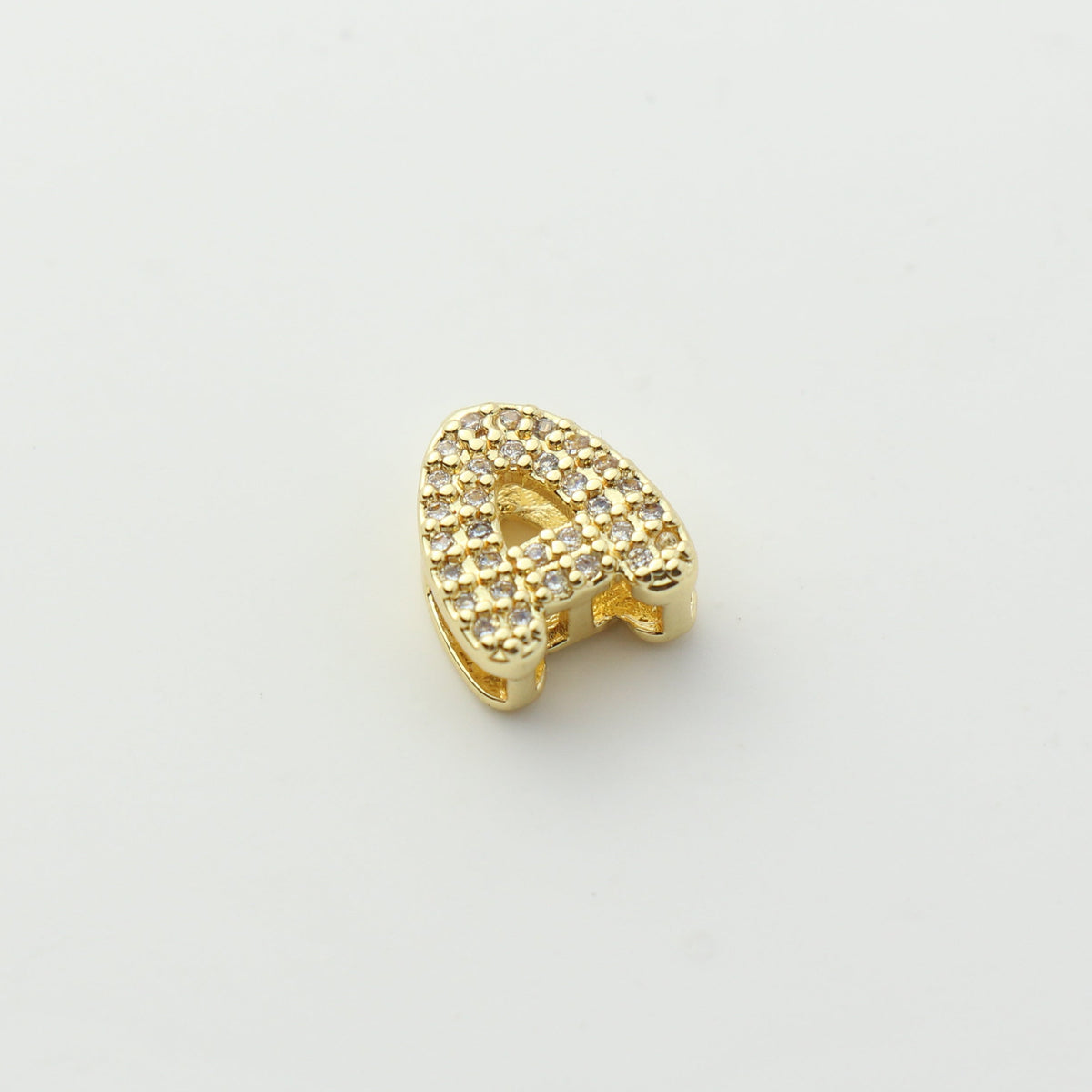 Gold Plated CZ Initial Charm