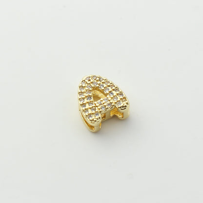 Gold Plated CZ Initial Charm