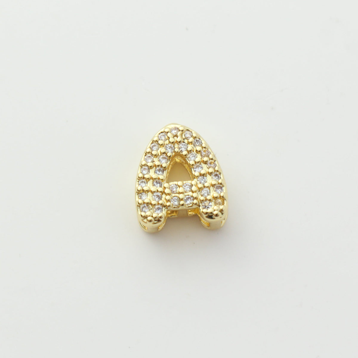Gold Plated CZ Initial Charm
