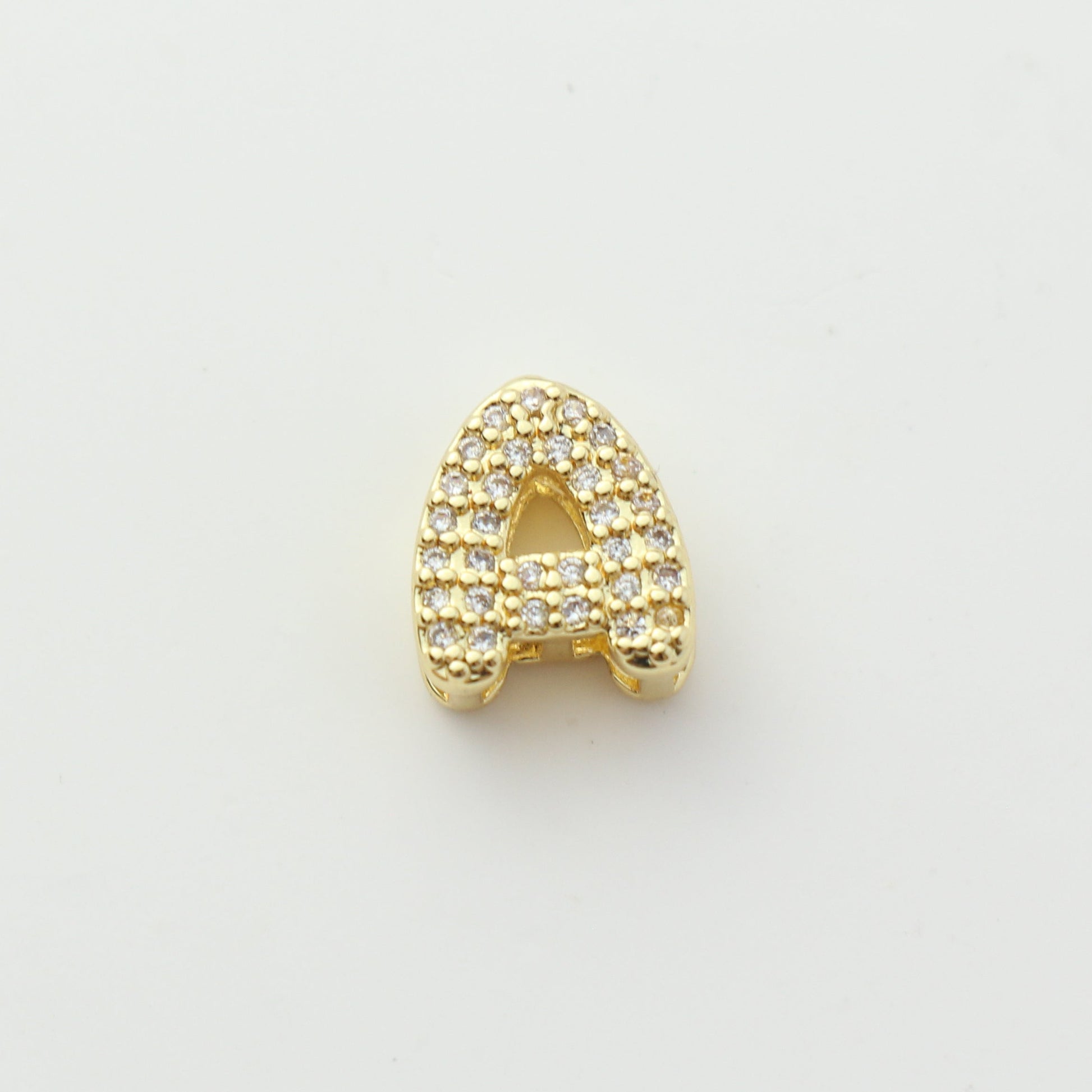 Gold Plated CZ Initial Charm