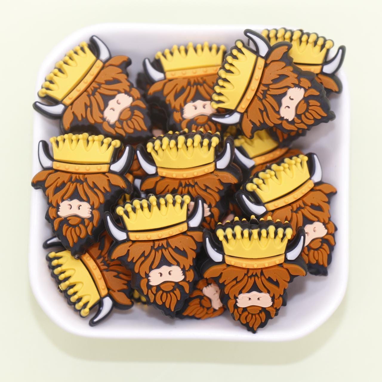 Highland Cow - Police silicone focal beads for pens and keychains, view 9