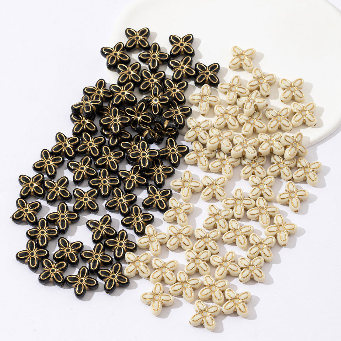 Vintage Gold Flower Beads