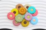 30mm sunflower silicone bead, colorful flower focal bead for DIY jewelry and crafts