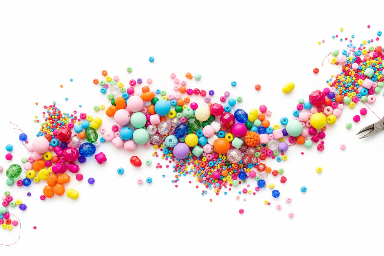 Colorful Beads Spread Out