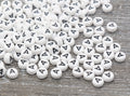 7mm White Black A-Z Acrylic Letter Beads