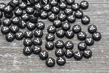 Letter A Alphabet Beads, Black Alphabet Letter Beads, Acrylic Black and White Letters Beads, Round Acrylic Beads, Name Beads, Size 7mm