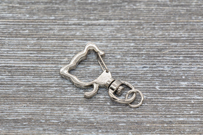 5 Dog Shape Clasp Key Chain, Dog Puppy Swivel Clasp Key Rings, Dog Lobster Swivel Clasp, Available in Gold, Silver, Rose Gold Light Gold