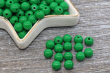 8mm Green Acrylic Gumball Beads