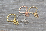 5 Shell Clasp Key Chain, Sea Shell Swivel Clasp Key Rings, Sea Shell Lobster Swivel Clasp, Available in Gold, Silver, Rose Gold Light Gold
