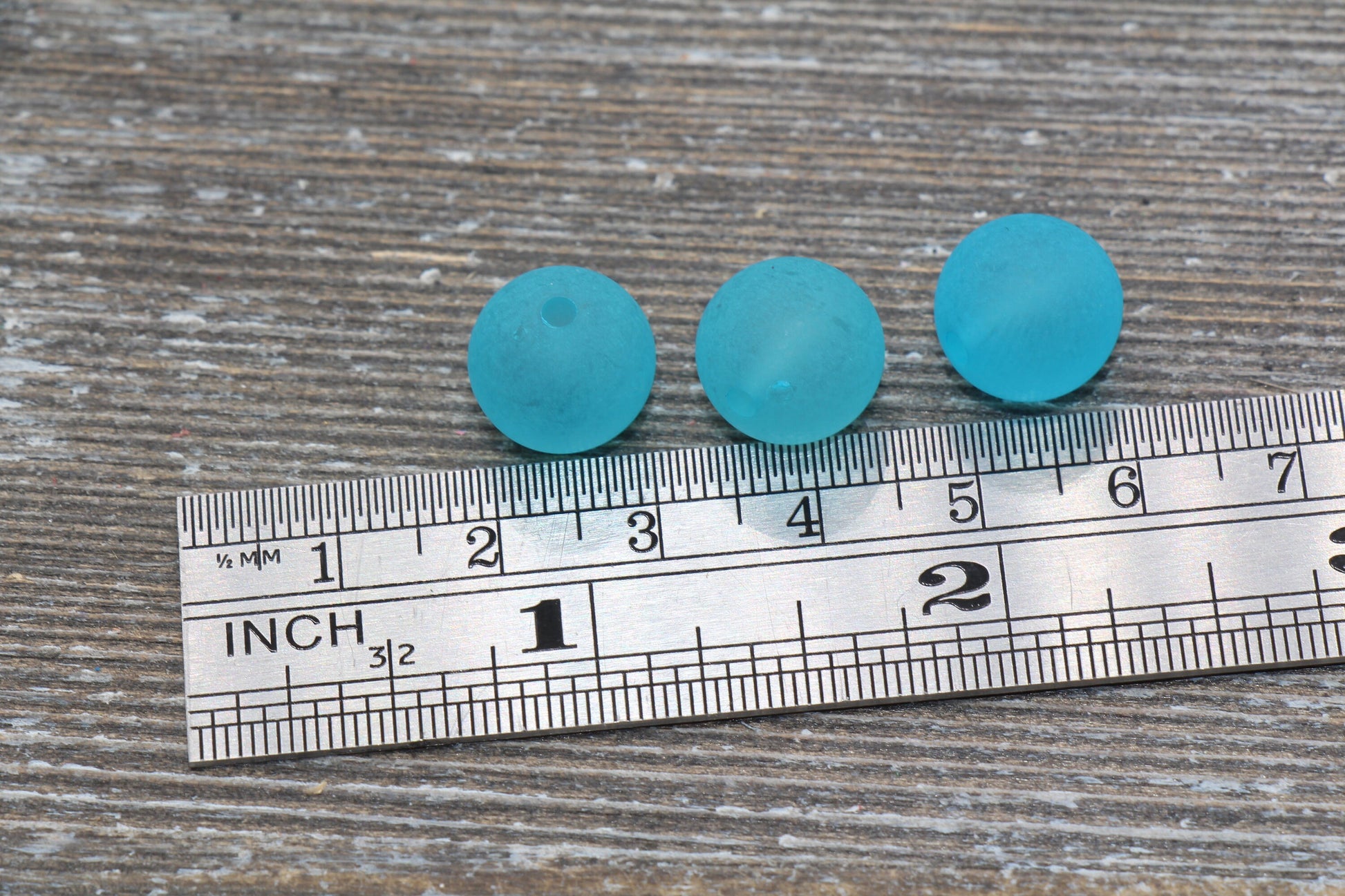 12mm Matte Blue Gumball Beads, Round Acrylic Loose Beads, Frosted Bubblegum Beads, Chunky Beads, Round Plastic Beads #691