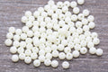 6mm Ivory Acrylic Gumball Beads