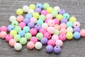 8mm Pastel Multicolor Acrylic Gumball Beads