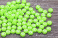 7mm Green Acrylic Letter Beads #42