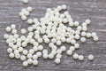 4mm Off White Acrylic Spacer Beads