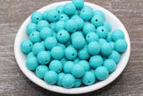 12mm Turquoise Gumball Beads, Round Acrylic Loose Beads, Bubblegum Beads, Chunky Beads, Gumball Beads, Smooth Plastic Round Beads #1331