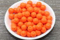 12mm Orange Acrylic Gumball Beads