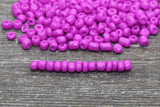 5mm Fuchsia Glass Seed Beads, Size 3/0 Fuchsia Opaque Czech Seed Beads, Rocailles Beads, Bead Bracelet, Beading Supplies #1423