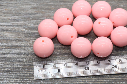 20mm Light Orange Gumball Beads, Round Acrylic Loose Beads, Bubblegum Chunky Beads, Smooth Plastic Beads for Jewelry Making #1686
