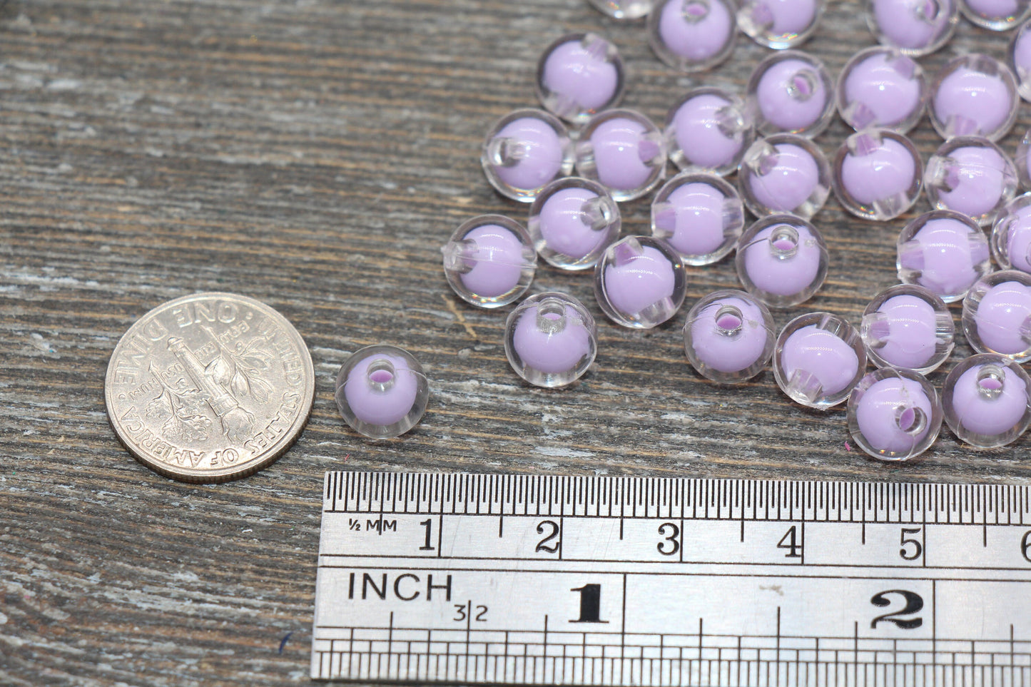 8mm Lilac Round Beads, Light Purple Acrylic Round Gumball Beads, Bubblegum Beads, Plastic Round Bead, Chunky Beads, #1795