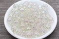 12mm Clear Silver Glitter AB Acrylic Gumball Beads