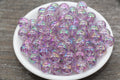 12mm Purple Glitter Acrylic Gumball Beads