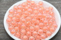 10mm AB Peach Double Wall Acrylic Gumball Beads