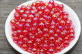 8mm Red AB Acrylic Gumball Beads